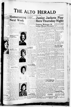 The Alto Herald (Alto, Tex.), No. 23, Ed. 1 Thursday, November 7, 1963