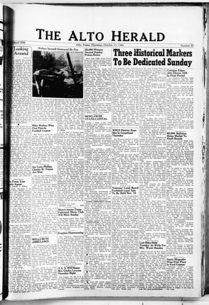 Primary view of object titled 'The Alto Herald (Alto, Tex.), No. 20, Ed. 1 Thursday, October 13, 1966'.