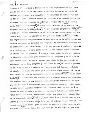 [Transcript of Letter to José Antonio Saucedo, August 11, 1826]