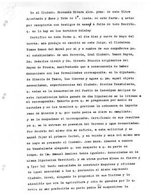 [Transcript of Letter from Fernando Rivera]