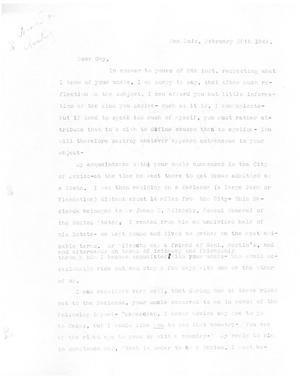 [Transcript of Letter from George L. Hammeken to Guy M. Bryan, February 28, 1844]