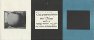 [Invitation for Rene Magritte in America preview showing]