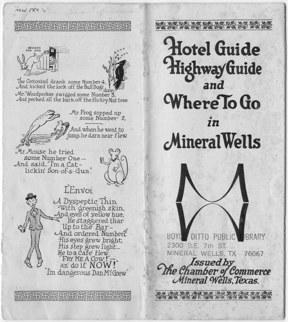 Hotel Guide, Highway Guide, and Where to Go in Mineral Wells
                                                
                                                    [Sequence #]: 1 of 20
                                                