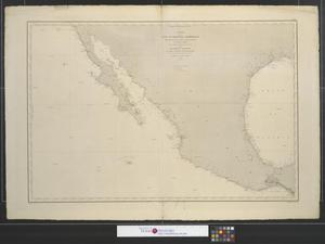 Carte de la côte occidentale d'Amérique: Comprise entre le porte de San Diego et le Golfe de Tehuantepec (Vlle. Californie, Mexique) ...