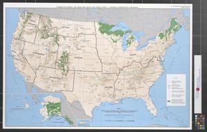 Primary view of object titled 'Boreal owl locations and distributions of associated vegetative ecosystems in the United States, 1993.'.
