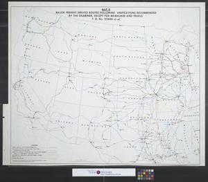 Primary view of Major freight service rates following unification recommended by the examiner, except for Milwaukee and Frisco F.D. No. 22688 et al.