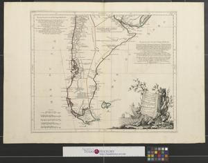 Primary view of object titled 'Carte du Chili méridional, du Rio de la Plata des Patagons, et du Détroit de Magellan : ce qui fait l'extremité australe de l'Amérique Meridle [South America - Sheet 3].'.