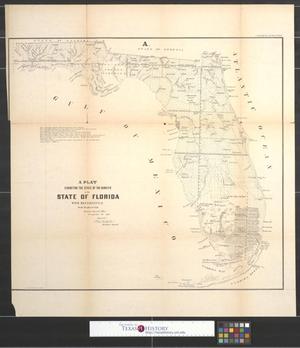 A plat exhibiting the state of the surveys in the State of Florida with references.