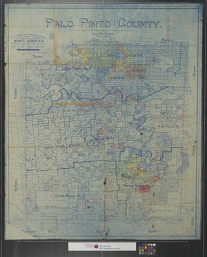 Palo Pinto County copied from Gen. Land Office map of 1898: Showing abstract numbers & latest surveys, etc.