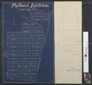 Midland Addition to Greenville, Texas : Surveyed in Feb. 1913.