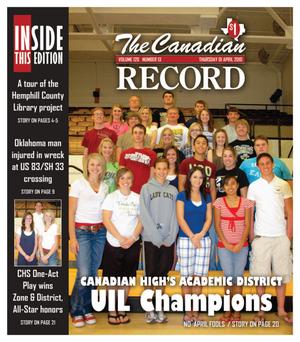 The Canadian Record (Canadian, Tex.), Vol. 120, No. 13, Ed. 1 Thursday, April 1, 2010