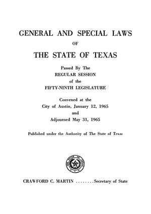 General and Special Laws of The State of Texas Passed By The Regular Session of the Fifty-Ninth Legislature, Volume 2