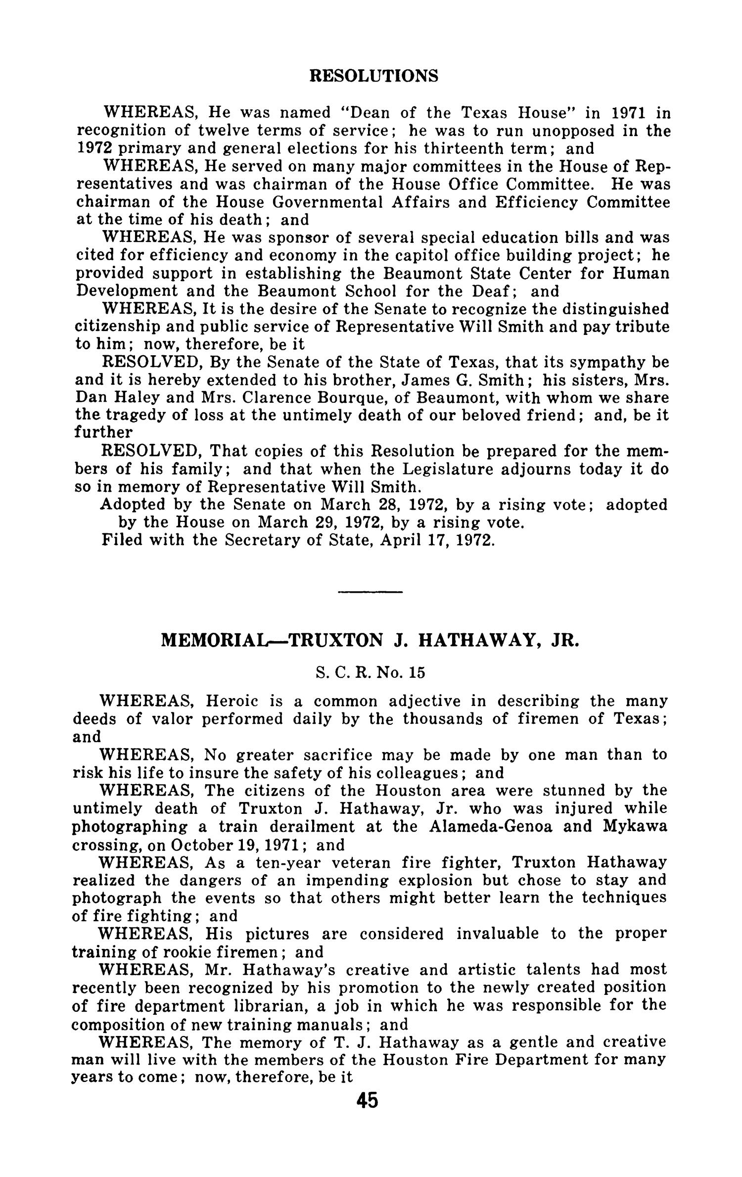 General and Special Laws of The State of Texas Passed By The Second, Third and Fourth Called Sessions of the Sixty-Second Legislature and the Regular Session of the Sixty-Third Legislature
                                                
                                                    45
                                                