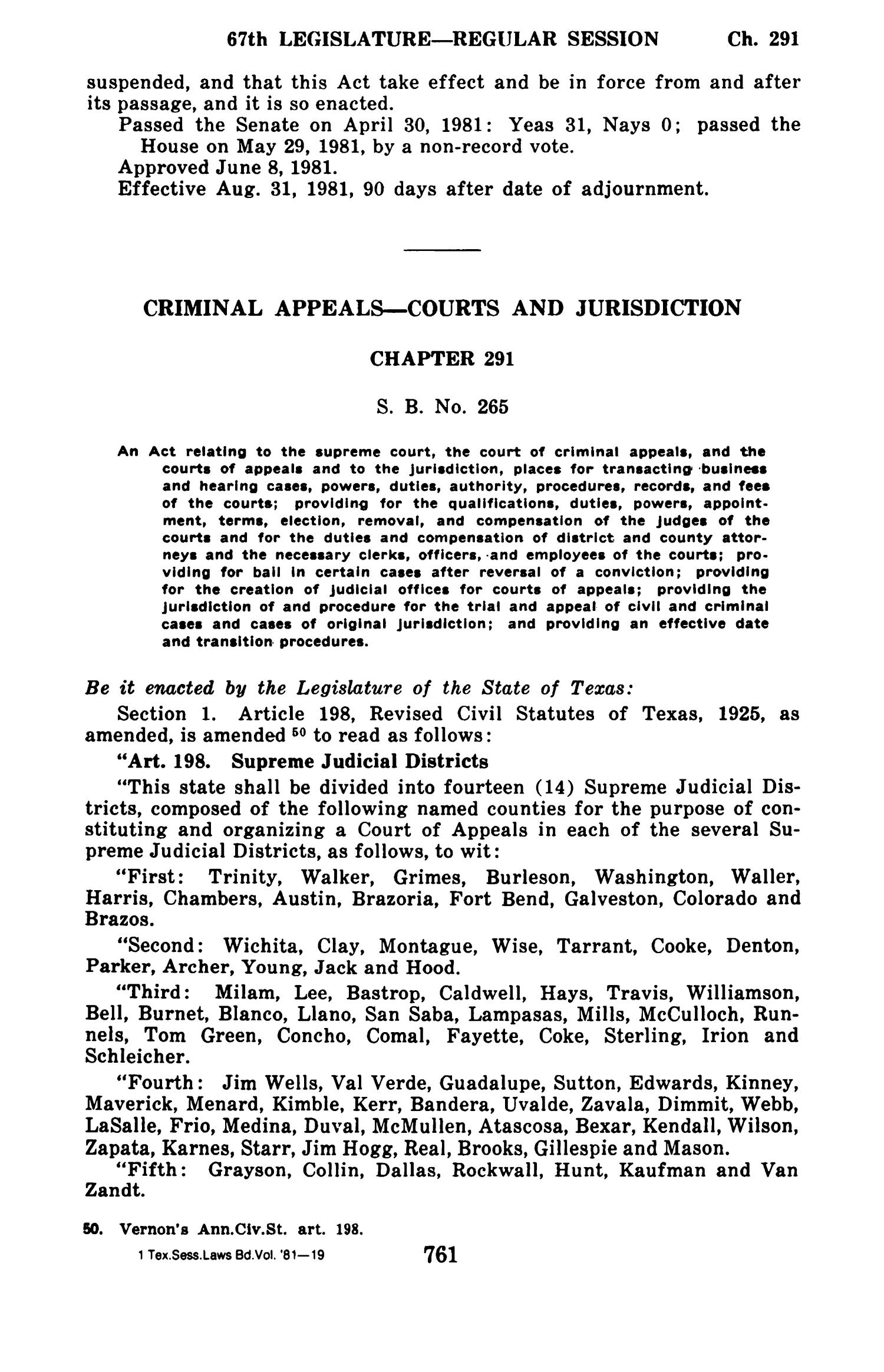General and Special Laws of The State of Texas Passed By The Regular Session of the Sixty-Seventh Legislature, Volume 1
                                                
                                                    761
                                                