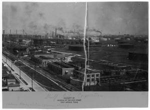 Primary view of object titled '[Photograph of Aerial View of Gulf Oil Corporation]'.