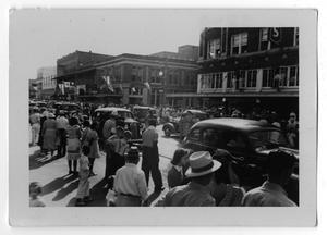Primary view of object titled '[Photograph of a Crowd at a  Rainbow Bridge Parade]'.