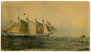 [Photograph of a Sailing Ship Being Pulled by a Tugboat]