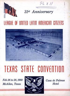 Primary view of object titled '[Texas LULAC 31st Annual National Convention Booklet - 1960]'.
