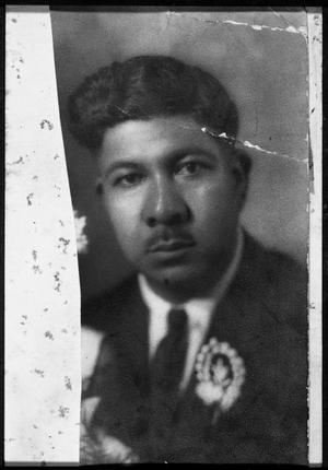 Primary view of object titled '[Photograph of a man from the Gabino family]'.