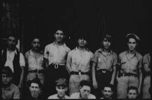 Primary view of object titled '[Group of young men in collared shirts]'.