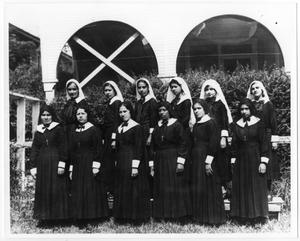 Primary view of object titled '[Group of catechists at Our Lady of Guadalupe Church and School]'.