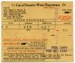 Thumbnail image of item number 1 in: '[Water service bill for Nicandro Medrano from the City of Houston]'.