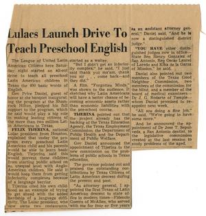 Lulacs launch drive to teach preschool English