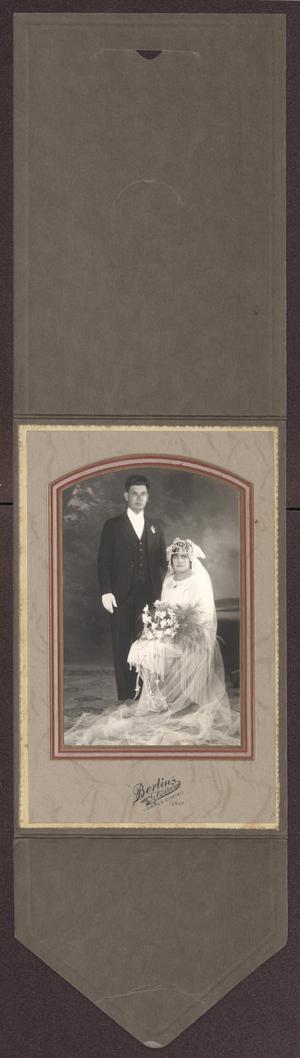 Primary view of object titled '[Wedding photograph of Hermenegildo and Raquel]'.