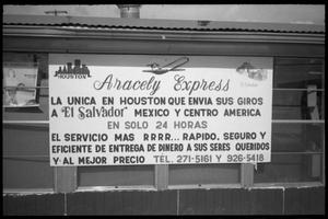 Primary view of object titled '[Aracely Express sign]'.