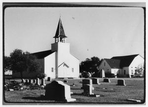 [View of Danevang Lutheran Church from Cemetery]