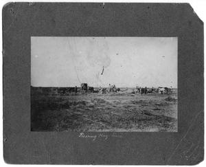 Primary view of object titled '[Pressing Hay in Pierce, Texas]'.