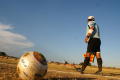 Thumbnail image of item number 1 in: '[Soccer ball and sideline official]'.