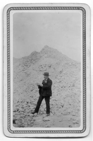 Primary view of object titled '[Man at a Sulfur Mine]'.