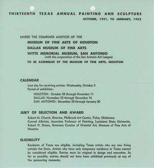 Thirteenth Annual Texas Painting and Sculpture