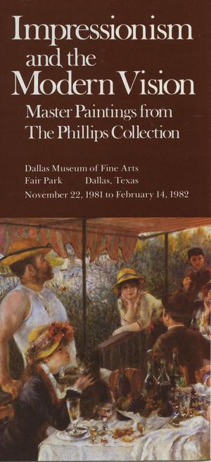 Impressionism and the Modern Vision: Master Paintings from the Phillips Collection