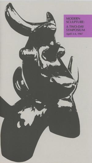 A Century of Modern Sculpture: The Patsy and Raymond Nasher Collection {Symposium Brochure]