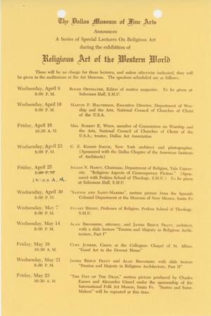 Religious Art of the Western World [Event Information, Lectures]
