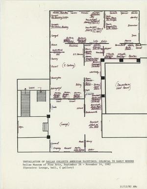 Installation of Dallas Collects American Paintings: Colonial to Early Modern [Installation Floor Plan]