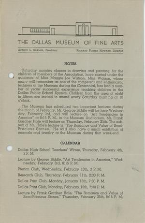 Bulletin of the Dallas Museum of Fine Arts, 1937