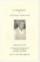 Pamphlet: [Funeral Program for William Armstead, March 26, 2001]