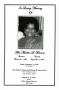 Pamphlet: [Funeral Program for Martha L. Barnes, September 14, 2007]
