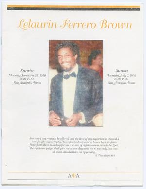 [Funeral Program for Lelaurin Ferrero Brown, July 11, 1998]