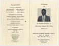 Thumbnail image of item number 3 in: '[Funeral Program for Freddie Brunce, Jr., August 25, 1984]'.