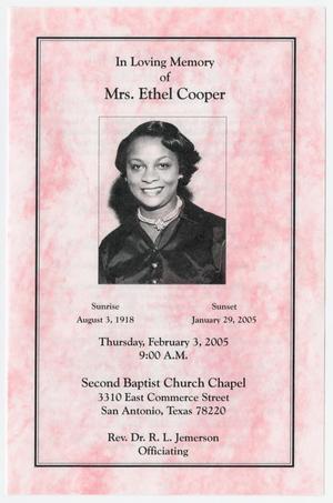 [Funeral Program for Ethel Cooper, February 3, 2005]