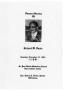 Thumbnail image of item number 1 in: '[Funeral Program for Richard W. Davis, November 29, 1988]'.