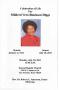 Primary view of [Funeral Program for Mildred Vera Blackson Diggs, July 18, 2011]