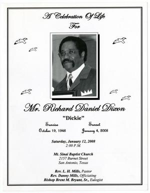 [Funeral Program for Richard Daniel Dixon, January 12, 2008]