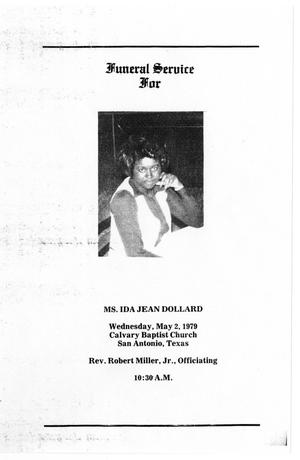 [Funeral Program for Ida Jean Dollard, May 2, 1979]