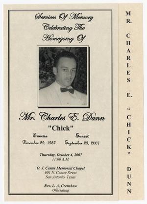[Funeral Program for Charles E. Dunn, October 4, 2007]