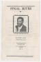 Primary view of [Funeral Program for Haymon L. Gentry, February 14, 1977]